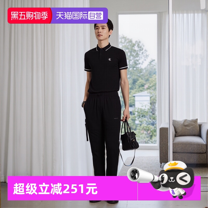 CK男士休闲短袖百搭翻领