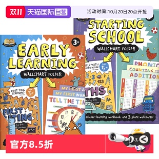 With 进口 英文原版 教你写作业家庭教辅 自营 Help 幼儿练习字母 Early Homework 英语学习 Learning&Starting 数学2册 School
