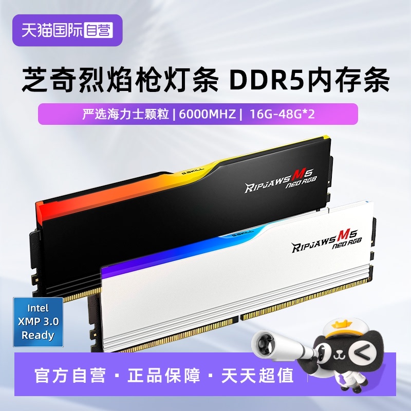 芝奇DDR5烈焰枪灯条台式机内存条