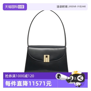 巴利秋冬時(shí)尚 Bally 新款 自營 女士黑色牛皮HOBO單肩包6308079