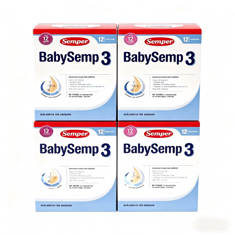 【自营】semper森宝奶粉3段瑞典婴幼儿配方奶粉盒装6-12月800g*4