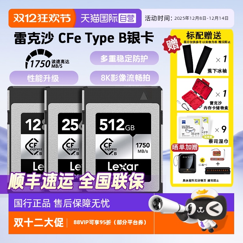 官方自营雷克沙CfeTypeB存储卡