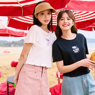 [爱宠大机密联名]唐狮短袖T恤女2026新款夏装独特别致短款上衣sz