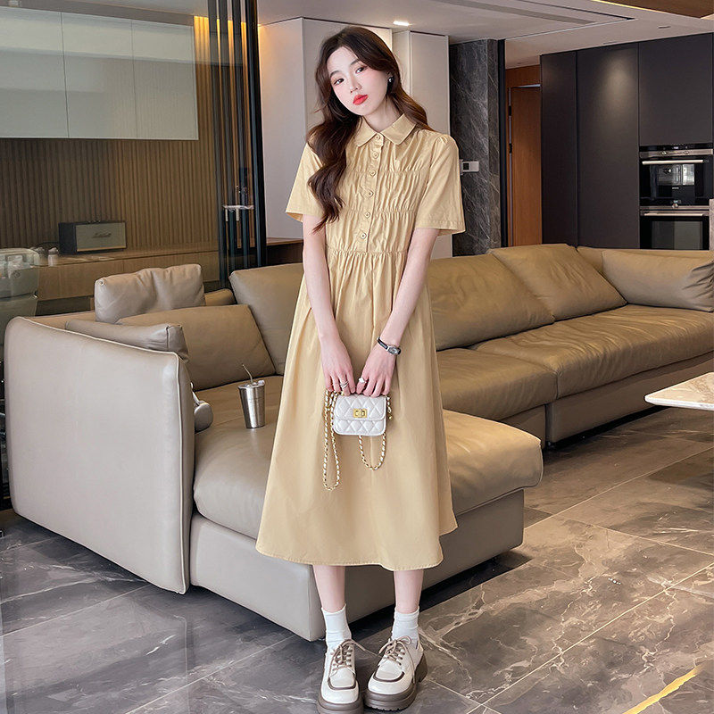 唐狮法式气质淑女连衣裙2026新款女夏文艺风收腰显瘦长裙女装t1