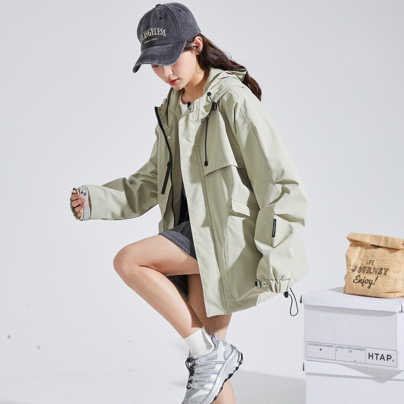 【防水】唐狮特价新款外套女连帽工装上衣运动初秋穿搭户外潮k