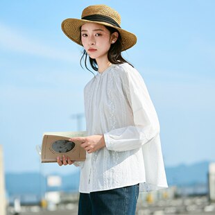 唐狮正品年长袖衬衫女秋季衬衣清新简约设计百搭气质精致超好看