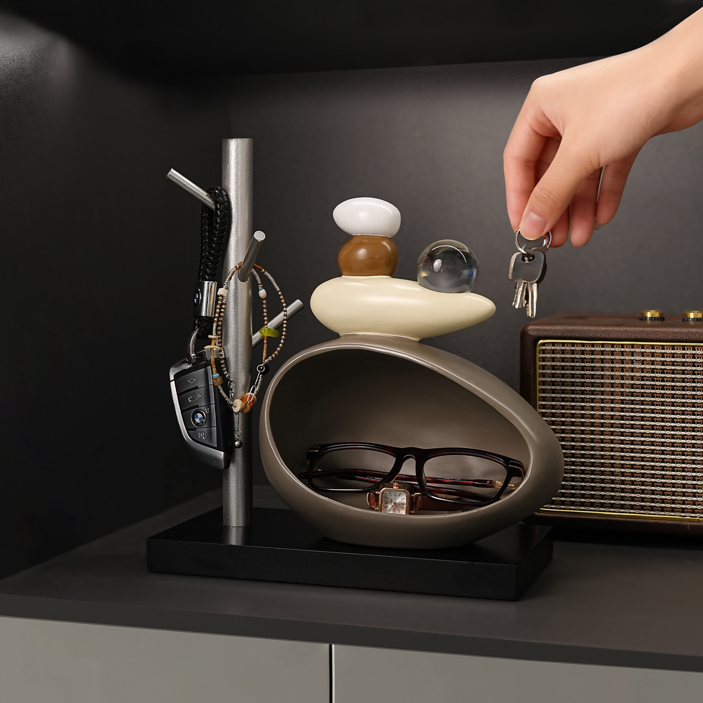 入户玄关钥匙收纳时来运转桌面摆件客厅酒柜装饰品桌面乔迁礼物,家居饰品,桌面摆件,淘宝优惠券,粉丝福利购,淘宝优惠卷