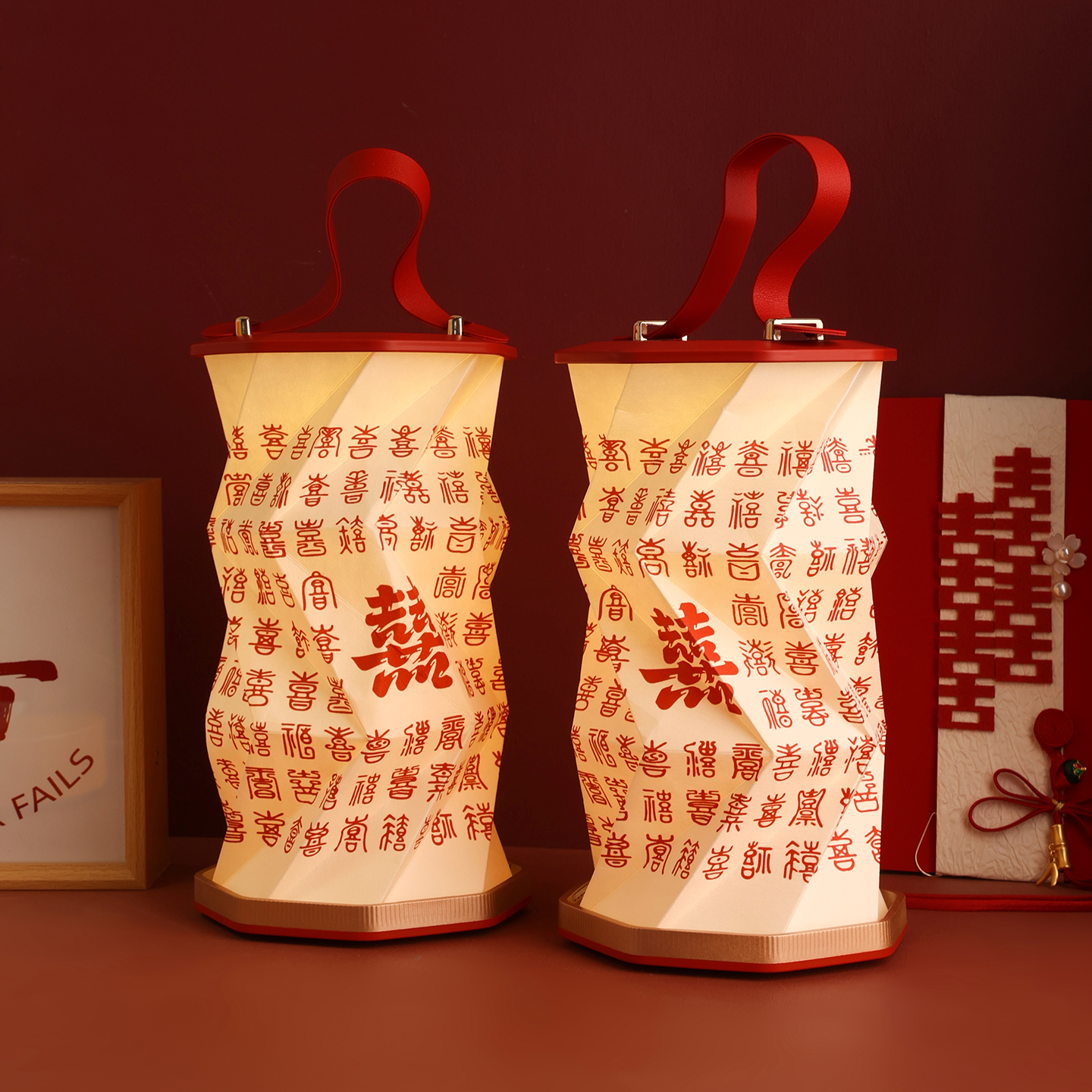 创意礼品折叠旋转灯订婚文创礼品书灯结婚礼物婚房布置氛围灯摆件