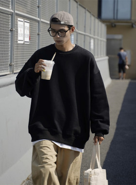 卫衣宽松圆领男士卫衣