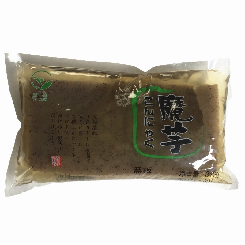商用日式魔芋块340g素食蒟蒻豆腐黑块低脂弱碱水火锅关东煮