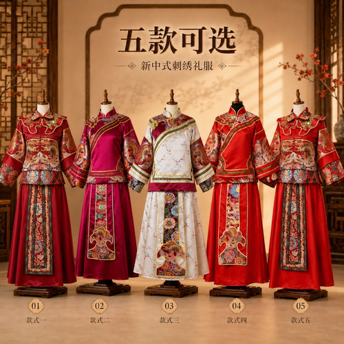 天玺寿衣纯棉中式斜襟裙装寿服