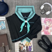 樱奈家收腰泡泡袖 初音学院风纽扣水手服原创日系JK制服显瘦班服女