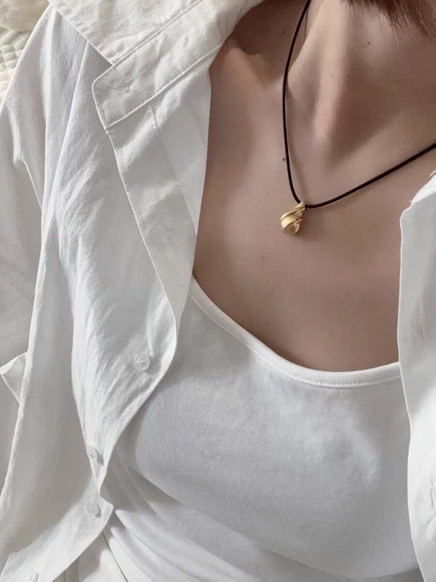 Water Drop Pendant Necklace S925 Silver Water Ripple - Taobao product photo 5