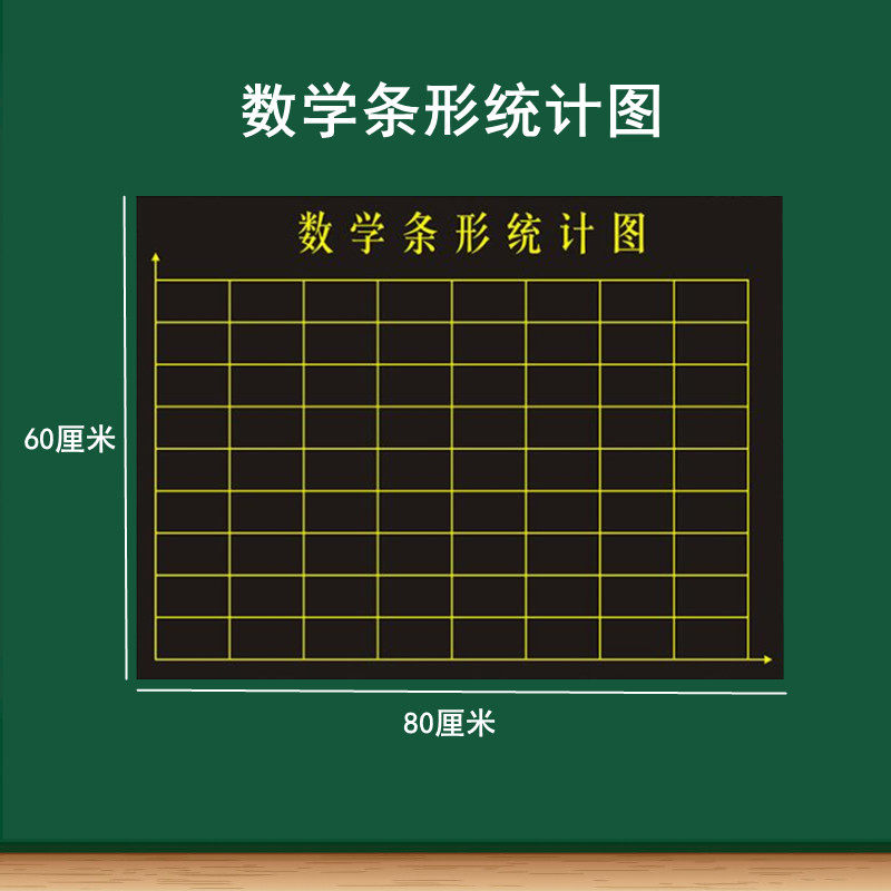 磁性绿色条形统计图黑板贴小学数学教具可移动数学教学软磁贴包邮