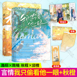 青春文学破镜重圆文都市甜宠校园爱情言情小说实体书暗恋文be言情小说 我只偷看他一眼 2册 秋橙小说 大鱼文化