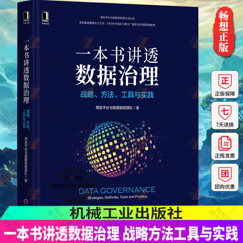 正版包邮 一本书讲透数据治理 战略 方法 工具与实践 用友平台与数据智能团队 用户画像 DAMA 标签 数据管理
