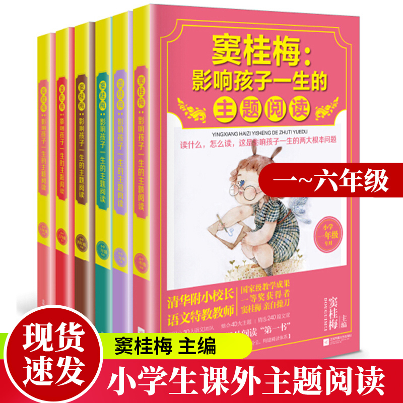 窦桂梅影响孩子一生的主题阅读套装共6册 窦桂梅教你阅读一二三四五六年级小学生语文教学课外暑假书籍义务教育课本小升初少儿儿童 书籍/杂志/报纸 小学教辅 原图主图