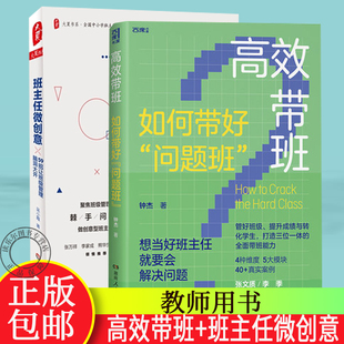 正版包邮  高效带班:如何带好“问题班” 班主任案头工作手册+ 班主任微创意:59招让班级管理脑洞大开  班主任管理书籍