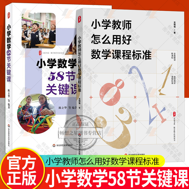 小学教师怎么用好数学课程标准+ 小学数学58节关键课 数学教学培训书 教师教育类书籍 教育理论教师用书 华东师范大学出版社