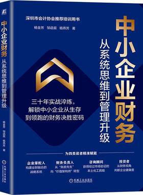 中小企业财务 从系统思维到管理升级 杨金芳 邹函宸 战略财务管理核心理念与实践方法书 财务分析税务筹划风险管理书书籍