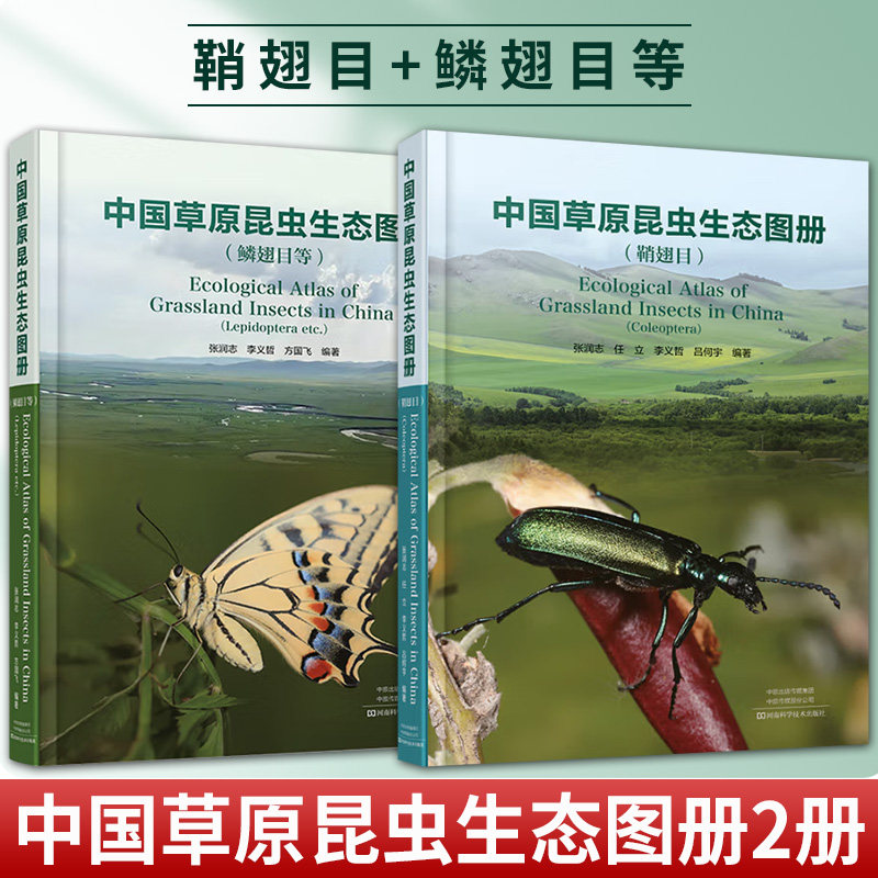 中国草原昆虫生态图册 鳞翅目等+鞘翅目 张润志 李义哲 任立 草原区鳞翅目有害昆虫多样性专业书籍 昆虫害虫特征识别防控防治用书