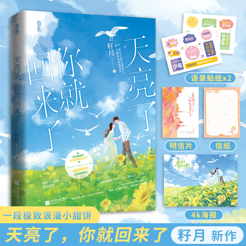 正版【赠明信片+海报+语录】天亮了,你就回来了 籽月新作已完结花火现代轻虐情深甜宠言情小说书籍夏有乔木雅望天堂 魅丽图书怎么看?