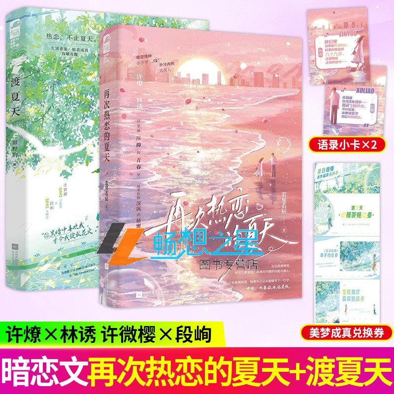再次热恋的夏天+渡夏天  若星若辰 晋江原名恋爱要有主动意志 青春文学双向暗恋久别重逢破镜重圆都市言情爱情小说实体图书籍 大鱼