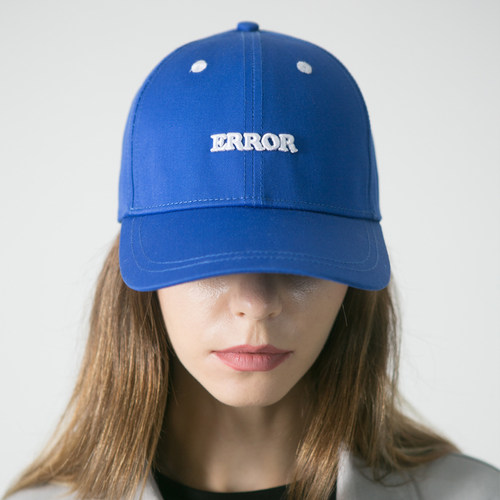字母立体克莱因蓝软顶弯檐鸭舌帽