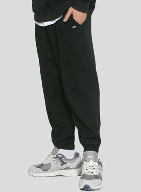 OBS OBSERVER LAB基础款刺绣宽松运动男女国潮抓绒保暖收口束脚裤