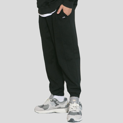 OBS OBSERVER LAB基础款刺绣宽松运动男女国潮抓绒保暖收口束脚裤