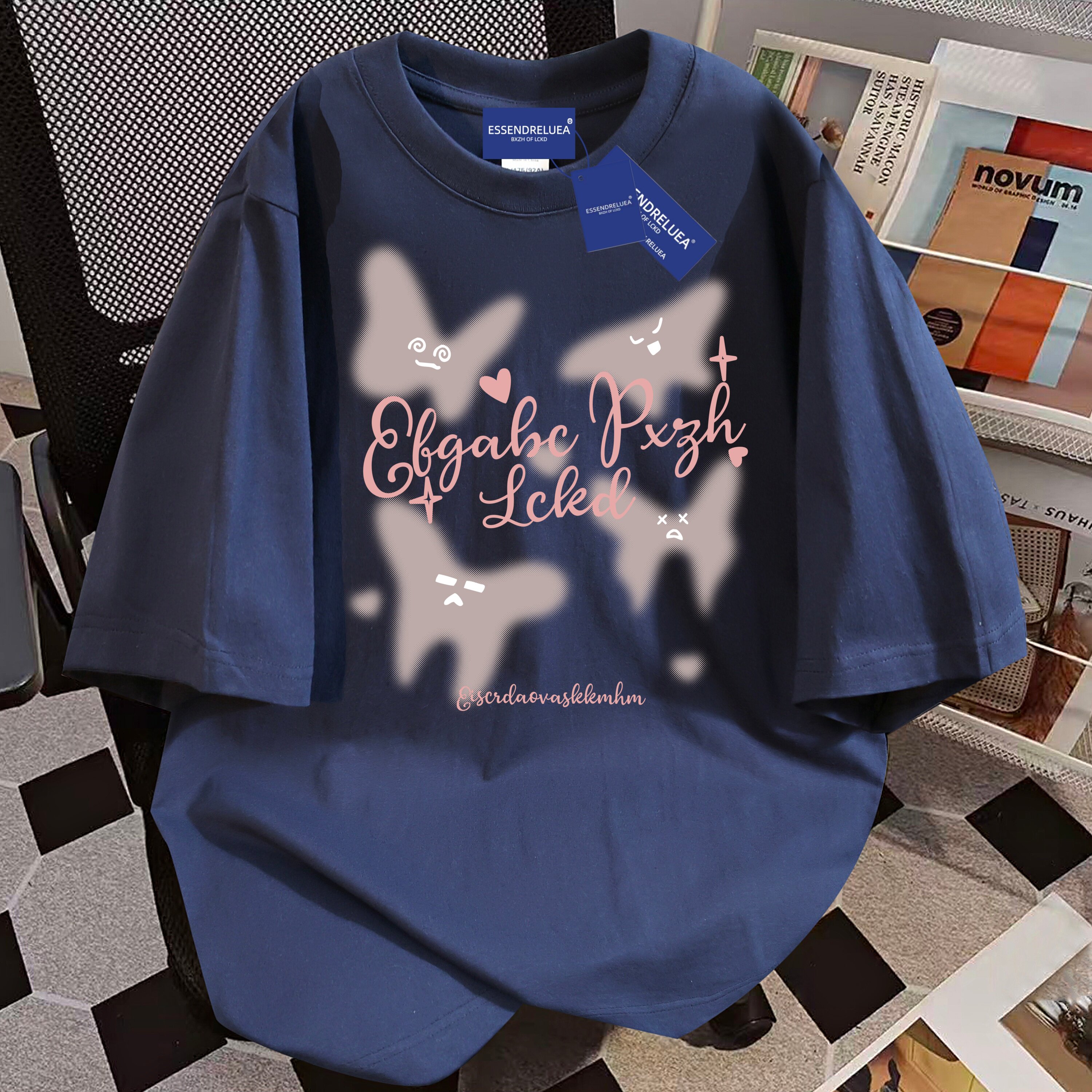 夏季纯棉美式涂鸦字母短袖T恤女