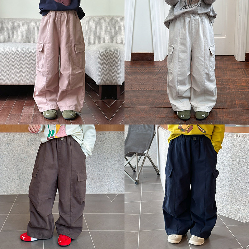 亲子女童洋气纯棉休闲工装裤秋装