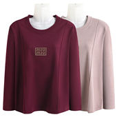 妈妈秋冬德绒打底衫 女中老年人大码 宽松遮肉圆领保暖弹力保暖上衣