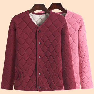 妈妈秋冬装 棉服 德绒保暖棉衣中老年人奶奶小棉袄内胆外穿加厚大码