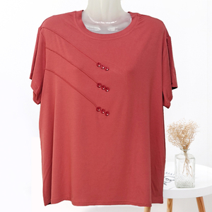 中老年胖妈妈夏装加肥短袖T恤女新款大码宽松莫代尔半袖上衣背心