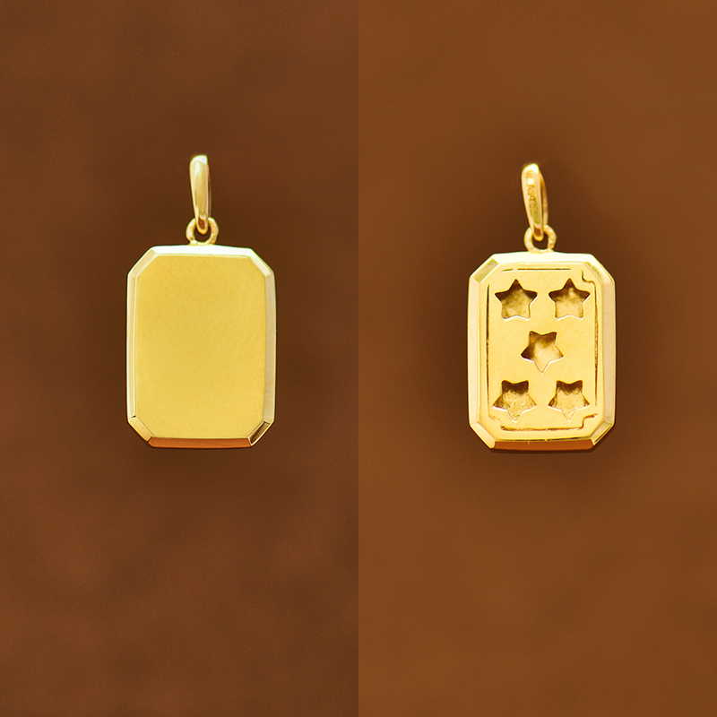 自己送人吊坠镶钻闪10k金