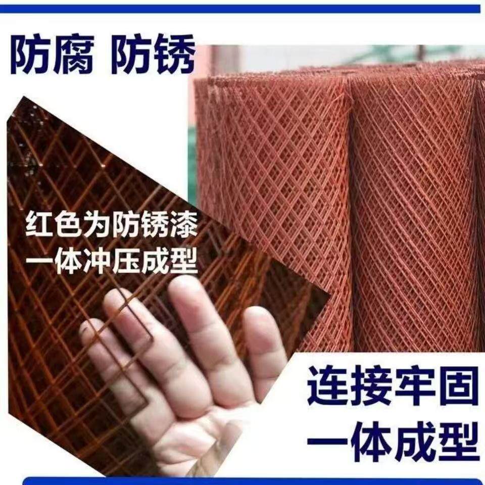 红色菱形钢板网圈玉米网铁丝网果园圈地围栏隔离防护网养鸡养殖网图片