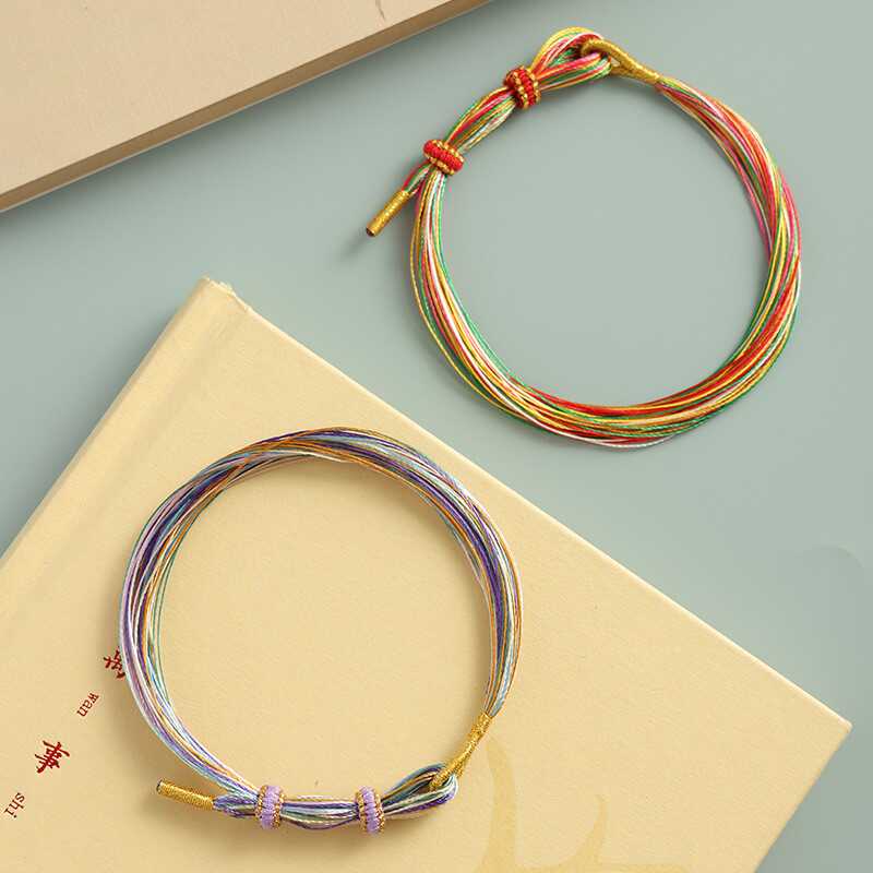 手工编织宝宝粽子礼物五彩绳