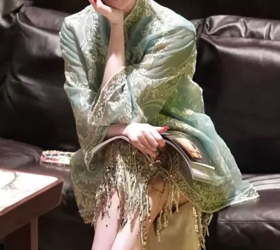 2026早春高端定制真丝欧根纱刺绣外套上衣女轻奢品质新中式设计感