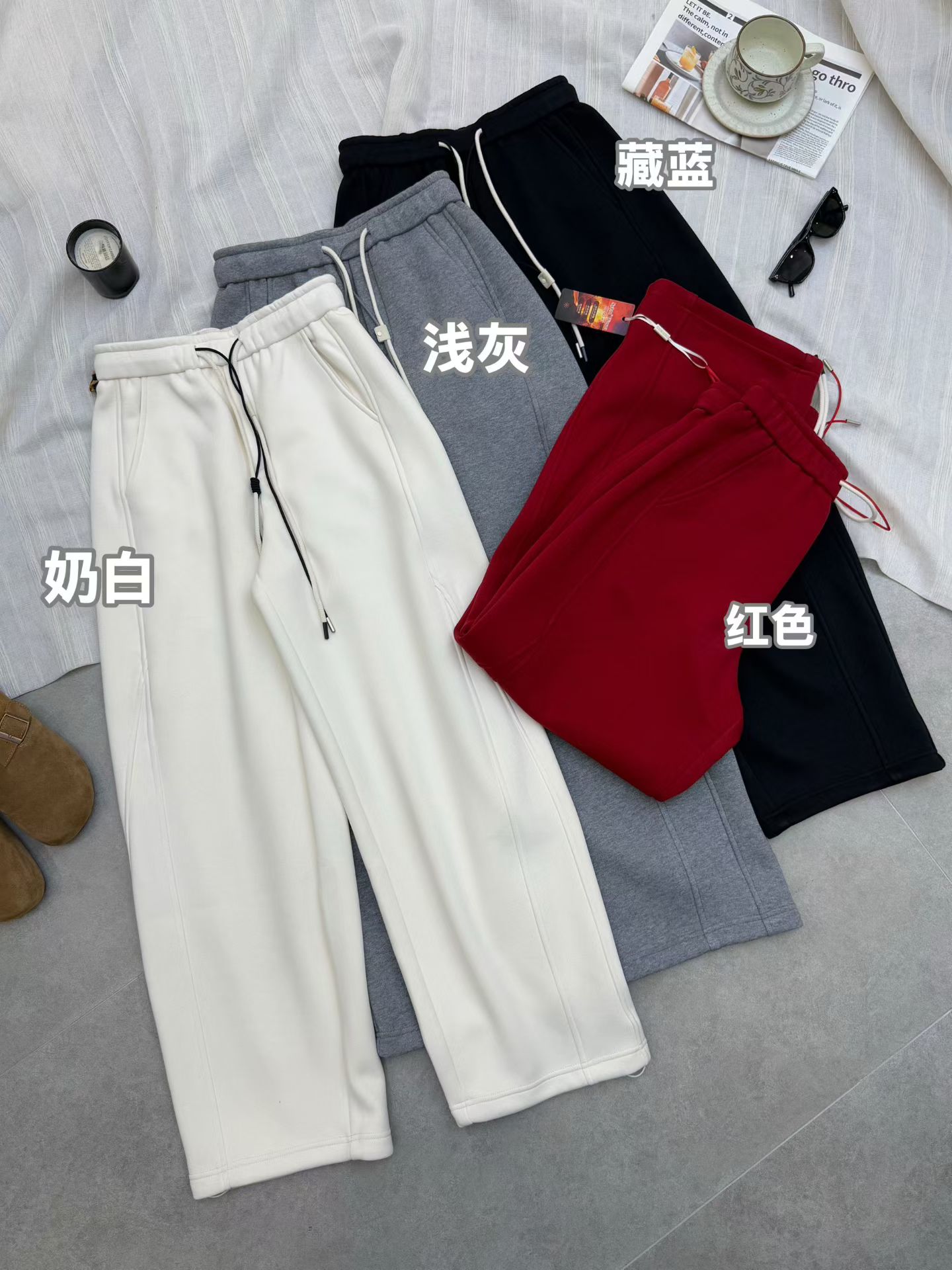 2025冬高端定制加绒加厚卫裤女宽松显瘦休闲裤品质百搭神器