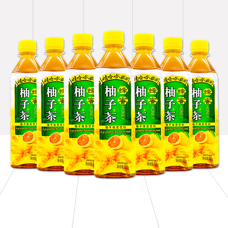 娃哈哈蜂蜜柚子茶500ml*15瓶/箱果汁茶饮料官方旗舰店同款哇哈哈