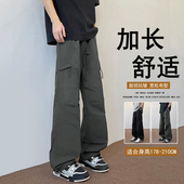 加长男裤 子 裤 190复古军绿色冲锋裤 男秋冬登山户外高个子休闲工装