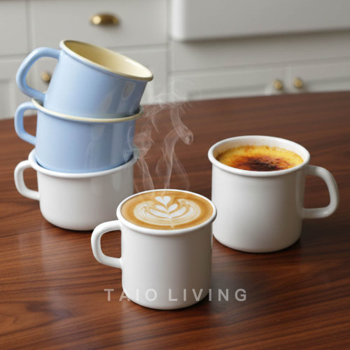 RIESS纯色搪瓷马克杯咖啡杯