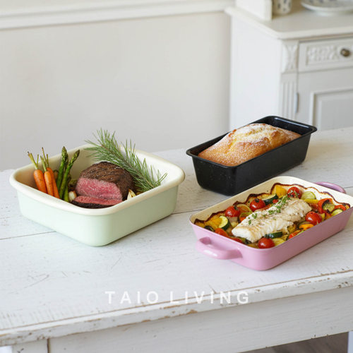 奥地利手工搪瓷烘焙方形蛋糕烤盘