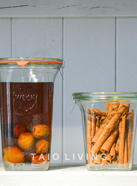 德国制WECK玻璃密封罐 Quadro方形工业风储物杂粮罐酸奶罐酿梅酒