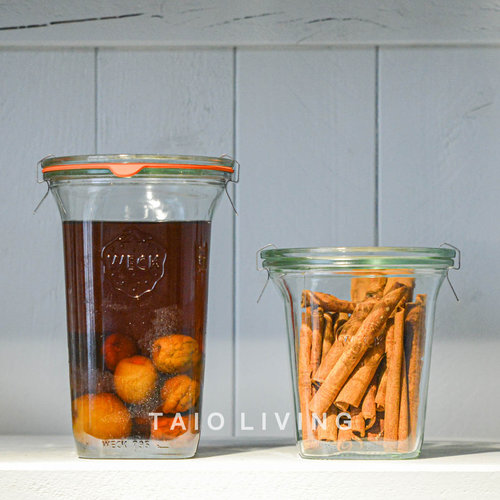 weck德国制工业风梅酒玻璃密封罐