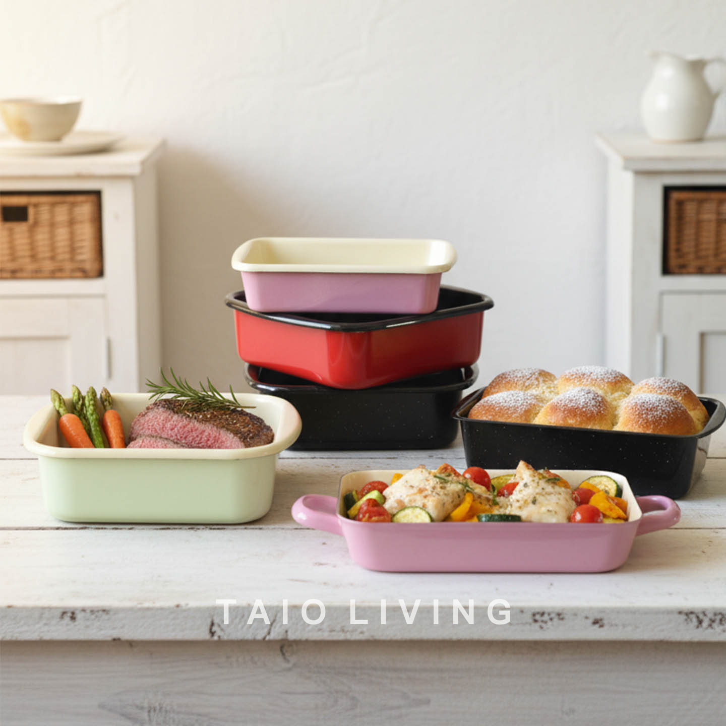 奥地利Riess手工搪瓷烤箱烤盘家用烤肉烤蔬菜蛋糕胚模具烘焙工具