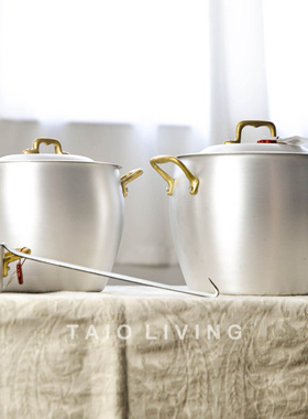 ottinetti意大利进口铝制双耳汤锅加深大容量食品级家用炖锅冰桶