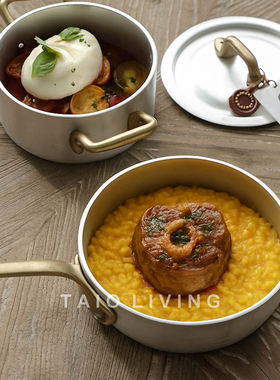 意大利Ottinetti全铝迷你平底锅煎锅双耳小锅烤焗饭焖炖锅烤盘碗