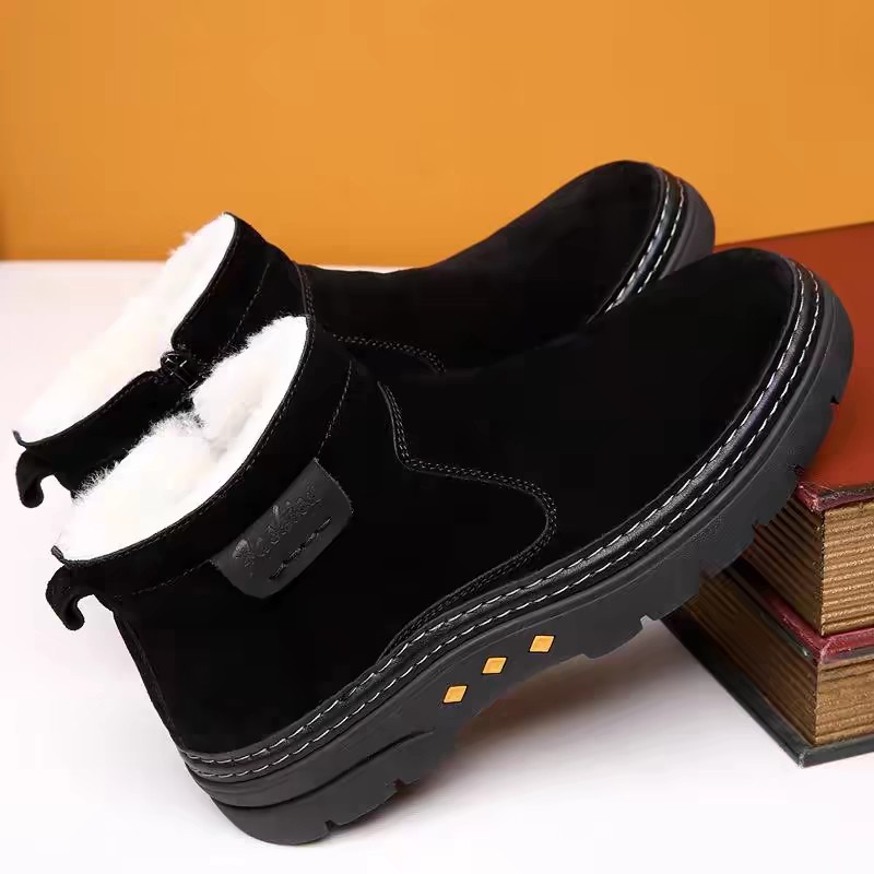 2024冬季加绒加厚保暖雪地靴新款老北京棉鞋软底防滑爸爸棉鞋棉靴,流行男鞋,时尚雪地靴,淘宝优惠券,粉丝福利购,淘宝优惠卷